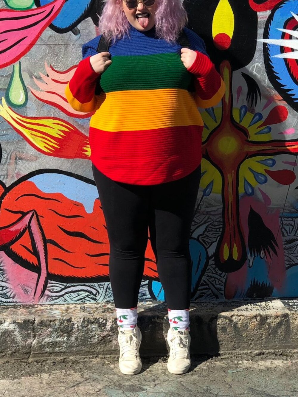 UNIF Rainbow Crayola Sweater Sz XL Plus Size
